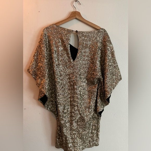 ALBERTO MAKALI Sequin Batwing Sleeve Mini Dress - Picture 6 of 7